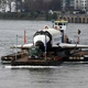 Illustration for article titled Buran Space Shuttle Floats Along the Rhine